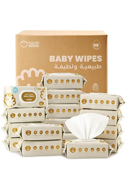 Hibobi Premium Baby Wet Wipes Store-Style Value/Family Pack, 16 Flip-Top Pack...