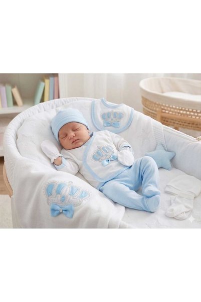 dressmix Erkek Bebek Hastane Çıkışı Kıyafeti Yeni Doğan Bebek Hediyesi 10 Par...