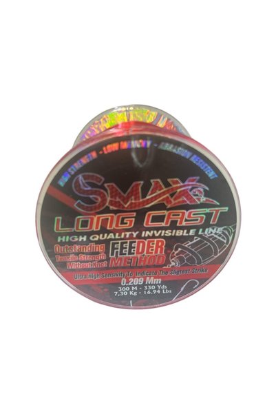 Smax Fir monofilament Method Feeder pentru lansări lungi, roșu, 0.22mm, 9.5kg, 300m