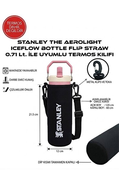 Safir Kamp Stanleye The Aerolight Bottle Flip 0.71 Lt ile Uyumlu Omuz Askılı ...