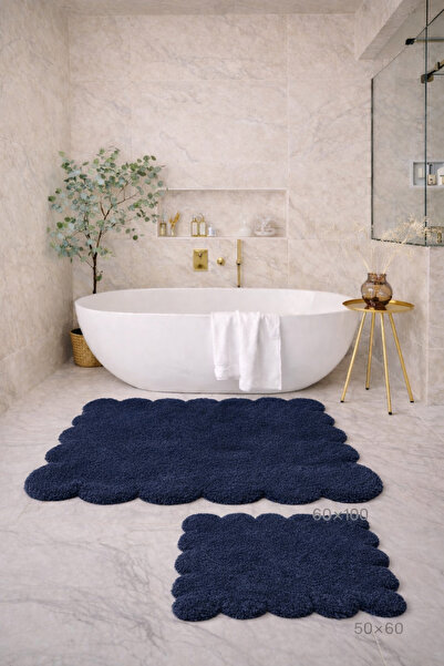 SOFT DECOR Decorative Non-Slip Base Daisy Cut Bathroom Mat, Toilet Set, 60X10...