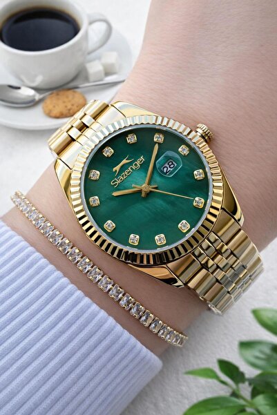 Slazenger Steel Cord 2 Year Warranty 5 Atm Water Resistant Women Wristwatch+B...