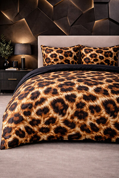 MORE HOME Leopar Post 100% Cotton Ranforce 5D Elastic Sheet Duvet Cover Set D...