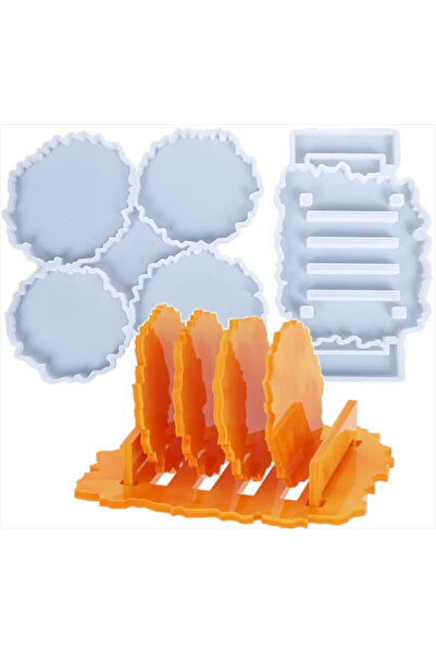 BLACK 2 silicone molds for resin casting: 4-piece tray + holder for holders