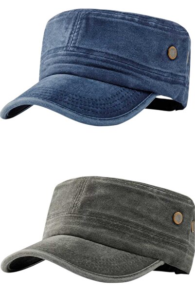 Uniquetrenders Unisex Vintage 100% βαμβακερό καπέλο Castro σετ 2 τεμαχίων