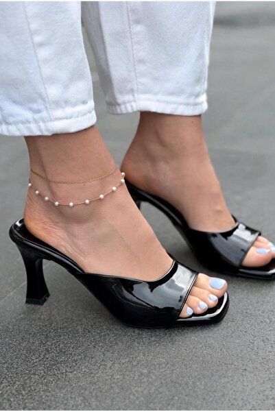 I Love Shoes Arinor Heeled Slippers Black Patent Leather