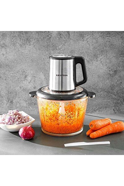 KRYPTON قطاعة متعددة الوظائف مع وعاء زجاجي سعة 2 لتر، وترس من الفولاذ المقاوم...