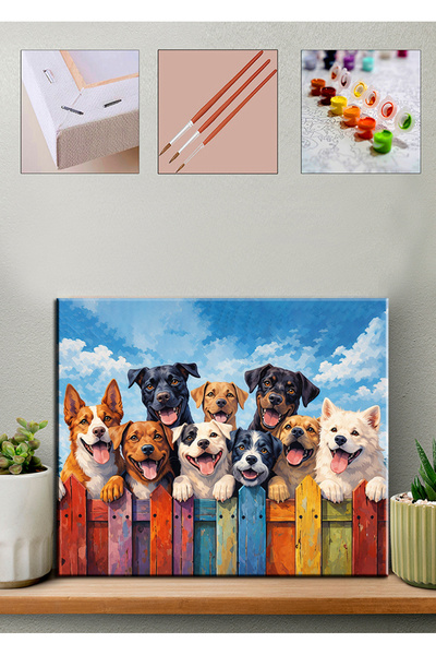 Carmen Sayılarla Boyama Seti - Neşeli Köpekler
