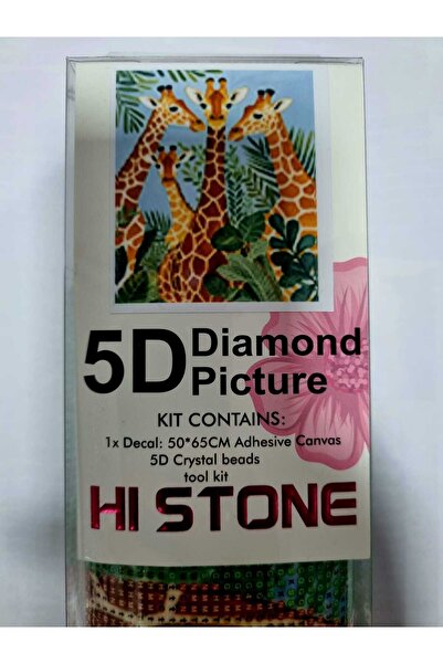 Hobiline Hı Stone 5d Elmas Boncuk Taş Işleme Mozaik Goblen Kit 50x65 Cm ZÜRAF...