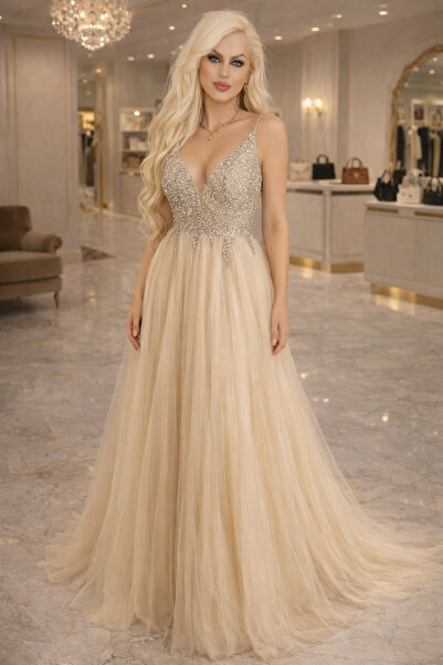 Butik ✨ Champagne Crystal Dream Abiye