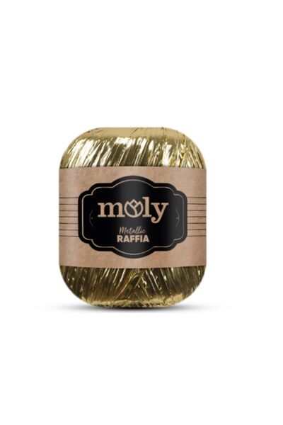 Moly METALLİC RAFFIA METALİK RAFYA ABİYE ÇANTA İPİ 102 / 4 ADET