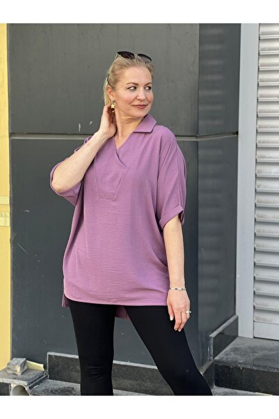 ZARİFSTORE Double-breasted Collar Blouse