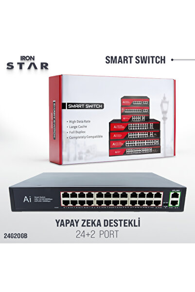 IRONSTAR 24+2 Full Gigabit 10/100/1000 Poe Switch / Poe Switch for Ip Cameras...