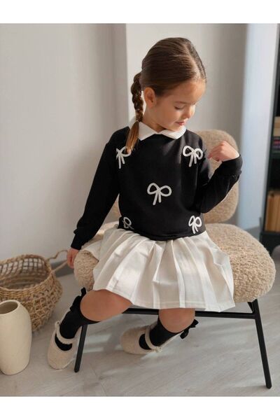 XX Seasonal Tricot Set with Skirt for Girls