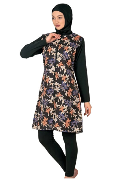 ALFA AKSESUAR 03 Fantasy 3442 Patterned Hijab Swimsuit