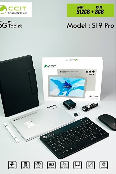CCIT Tablet S19 Pro 5g Tablet with Keyboard 512 Memory 8g Ram