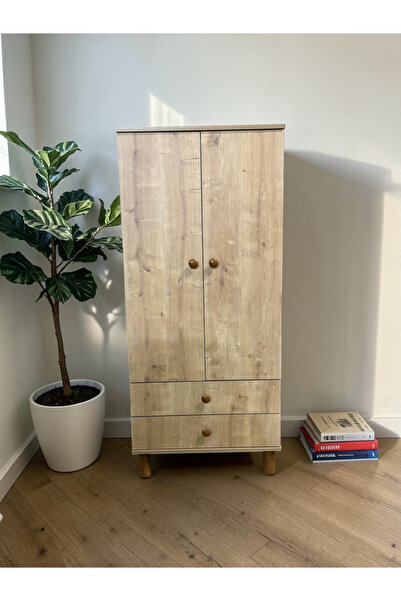 Cozibo Oslo 2 Kapılı 2 Çekmeceli Dolap - Çok Amaçlı Dolap - Giysi Dolabı