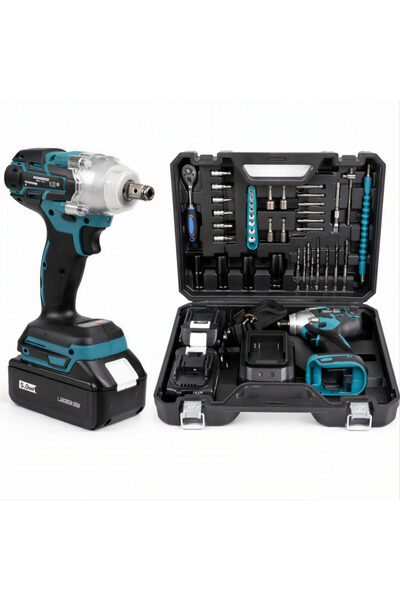 JML1 Cheie de impact și șurubelniță 380 Nm, cu 30 de accesorii incluse și 2 b...
