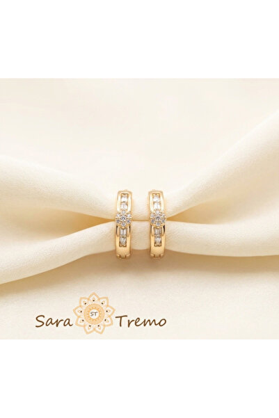 SaraTremo Cercei Discreți și Delicați – Cercei Rotunzi Placați cu Aur de 14K ...