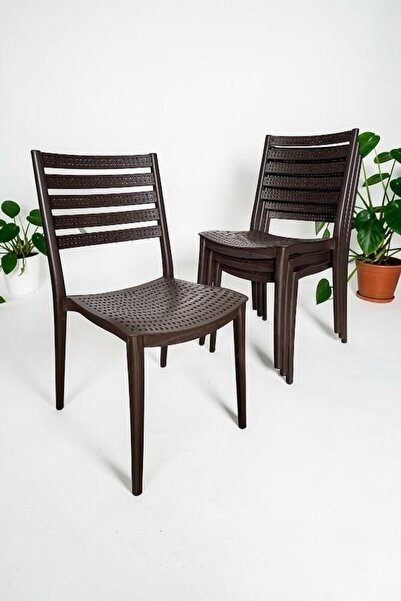 nar sokağı 4 Adet Zara Kolsuz Sandalye Bahçe, Balkon ve Cafe Sandalyesi