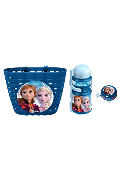 STAMP Σετ αξεσουάρ ποδηλάτου, κουδούνι, καλάθι τιμονιού, παγούρι, Disney Frozen