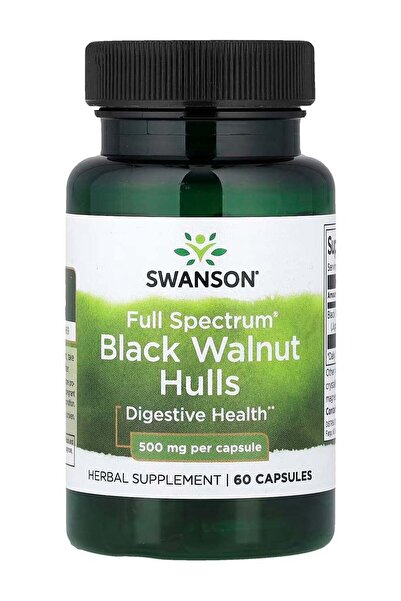 SWANSON Black Walnut Hull Full Spectrum, 500 mg, 60 Capsules