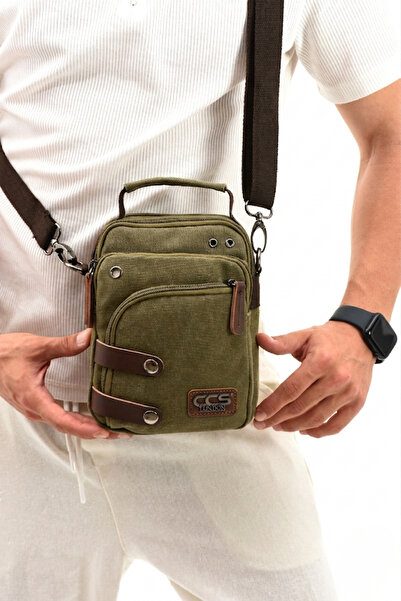 ÇÇS 31471 Canvas Handbag with Shoulder Strap Shoulder Bag Crossbody Bag Green