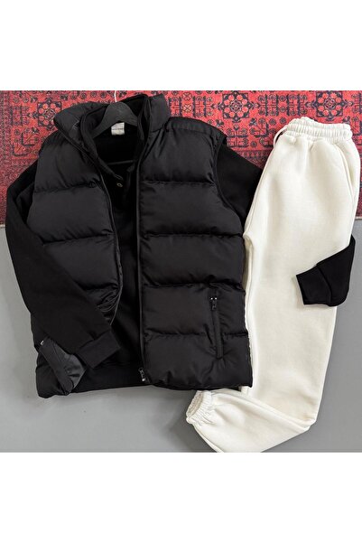 WENMİNG Men's 3 Threaded Tracksuit Set with Button Collar Vest, 3-Piece Full ...