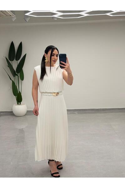 MARGA Piliseli Gold Belt Detailed Dress