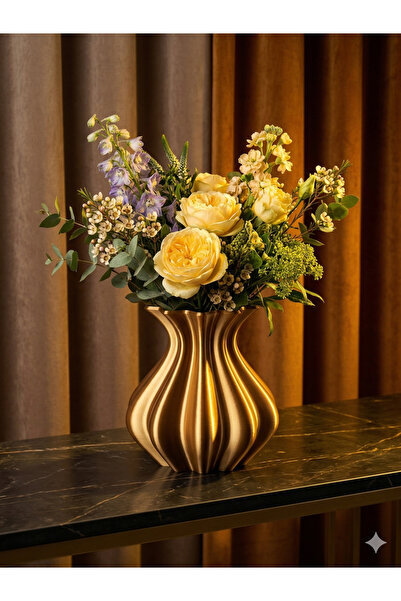 3DEMRE DEKORATİF İPEKSİ BİBLO TARZI VAZO