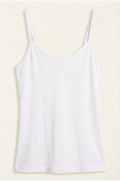 Bravie Bamboo Ultra Comfort String Strap Undershirts 6 Pack White