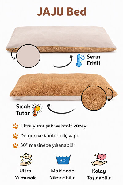 Jaju Baby Jaju BED Çift Taraflı Kullanılabilen, Çok Amaçlı, Yıkanabilir Kedi ...