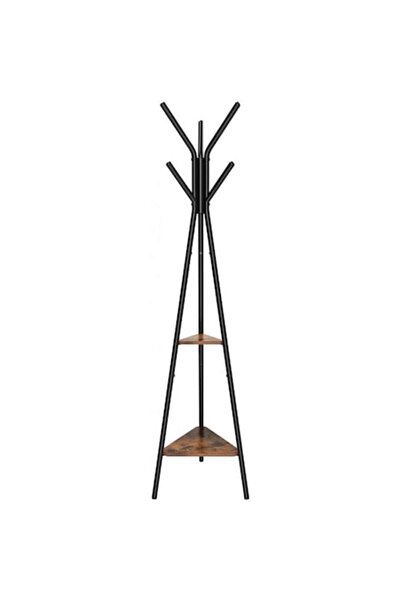 OEM Tree Type Coat Rack Model Barr, Rustic Brown/Black, 50x50x179 cm