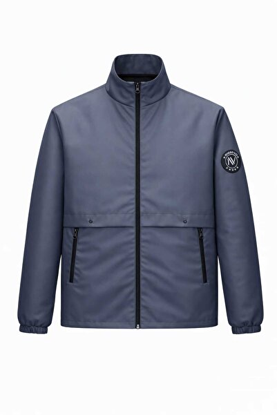 NIVARO Men's Jacket Regular Fit Stand Collar Zippered Premium Seasonal Coat