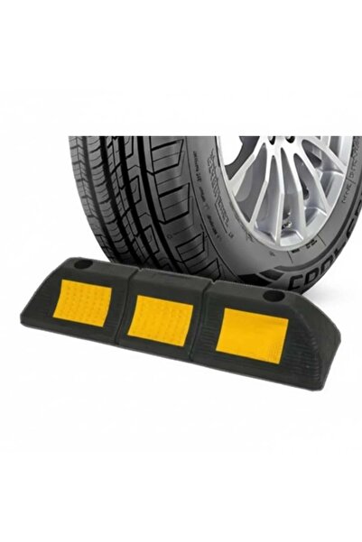 Grandia Car parking wheel stopper for parking demarcation, black with reflect...