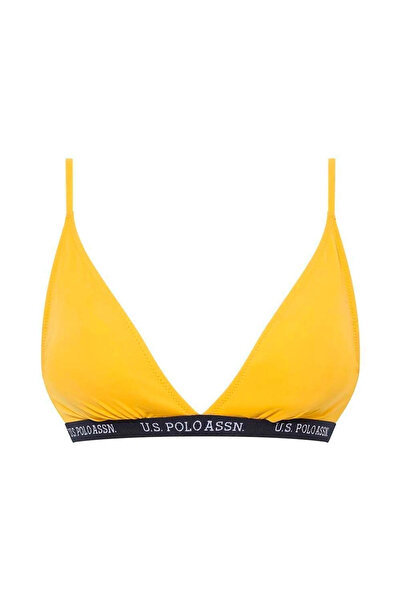 U.S. Polo Assn. Γυναικείο κίτρινο φαρδύ τρίγωνο μπικίνι μπλουζάκι
