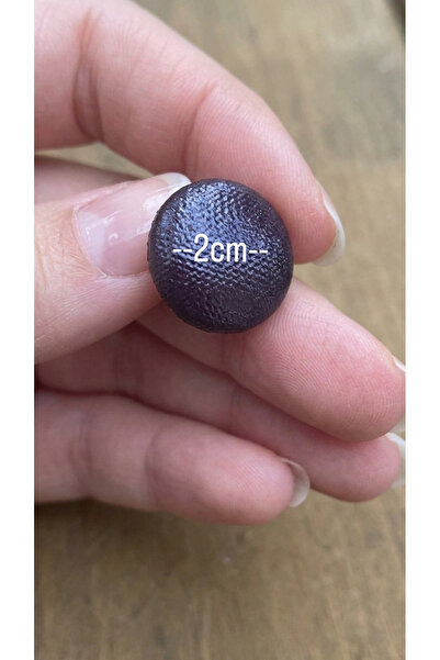 Zümrüdüanka Handmade Shiny Navy Blue Metal Button with Hook, Gold-Plated on F...