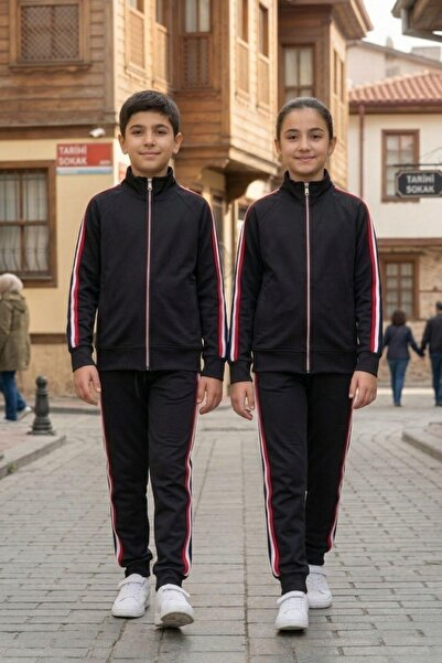 Pina Kids Unisex Παιδικό Σετ Φόρμας Κατάδυσης με Τρεις Ρίγες και Γιακά Σταντά...