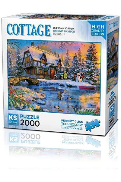 Ks Games لغز كوخ الشتاء القديم المكون من 2000 قطعة