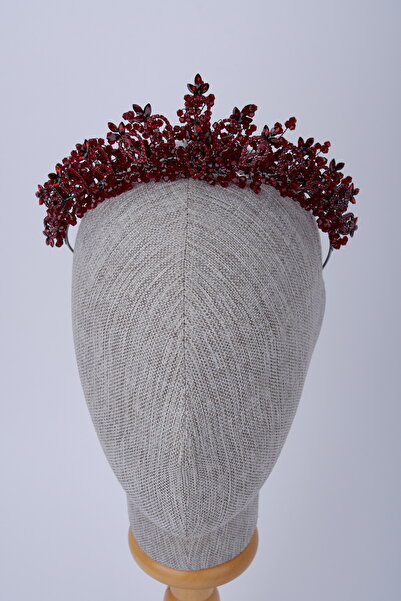 Limelia Coroană de nuntă cu mărgele de cristal, coroană pentru costum de nuntă