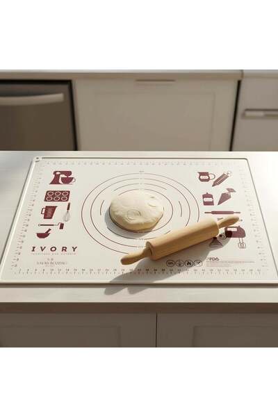 Adana Pasta Malzemeleri IVO-PST273 IVORY SİLİKON HAMUR MAT 50X70 CM 480 GRAM