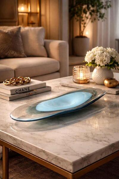 ROSSEV Dekoratif Cam Tabak Lunera