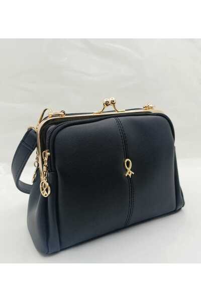 MAC&MOS Γυναικεία μαύρη τσάντα ώμου