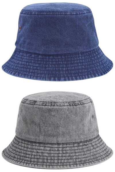Uniquetrenders Unisex Vintage 100% Cotton Bucket Hat Set of 2