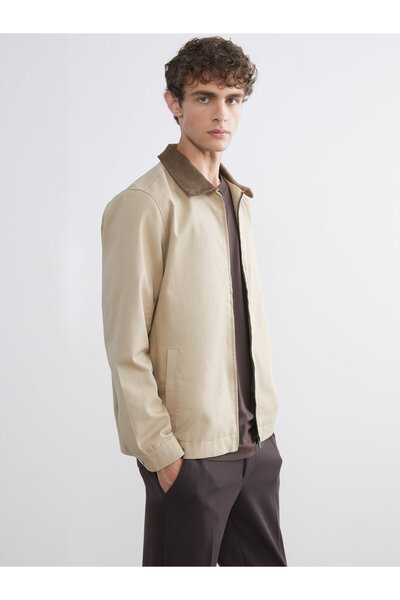 LC Waikiki Regular Fit Velvet Collar Men's Coat