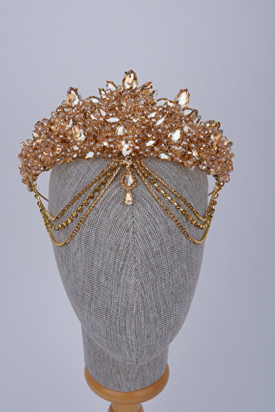 Limelia إكسسوار شعر على شكل تاج من الكريستال للعروس وحفلات الزفاف والحفلات