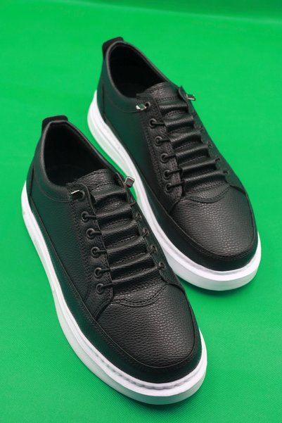 EFNANSHOES Efnan Men's Black Daily Flexible Comfortable Stitched Lightweight Poly Sole Walking Guaranteed Sports Shoes