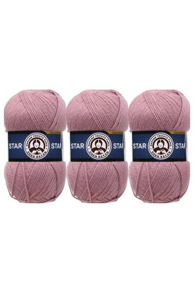 Ören Bayan Ören Star Powder Hand Knitting Yarn (3 Pieces) - Color: 001