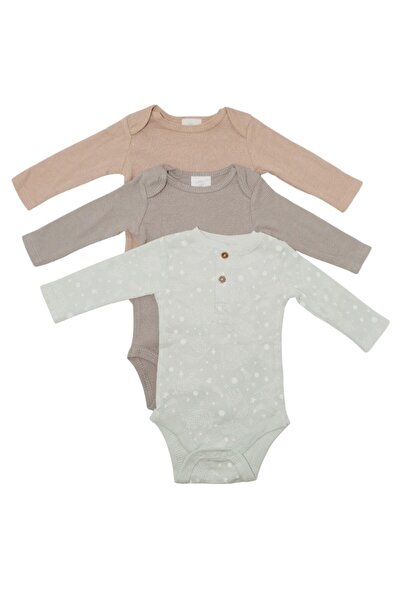Bambimici -Long Sleeve Bodysuit 3-Piece -Multicolor, 03M to 12M
