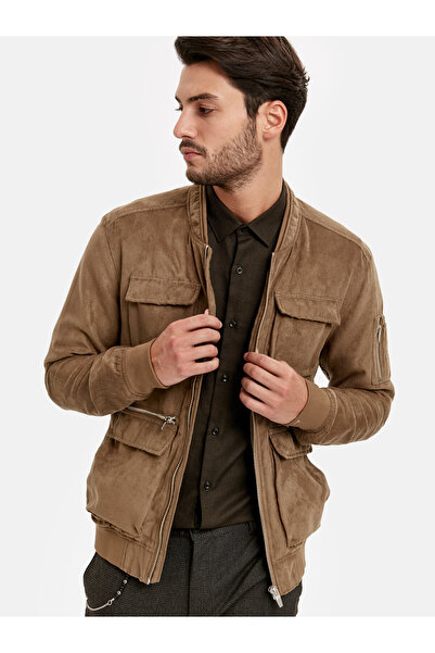 LC Waikiki Geacă bărbătească slim fit din piele ecologică, cu multiple buzunare